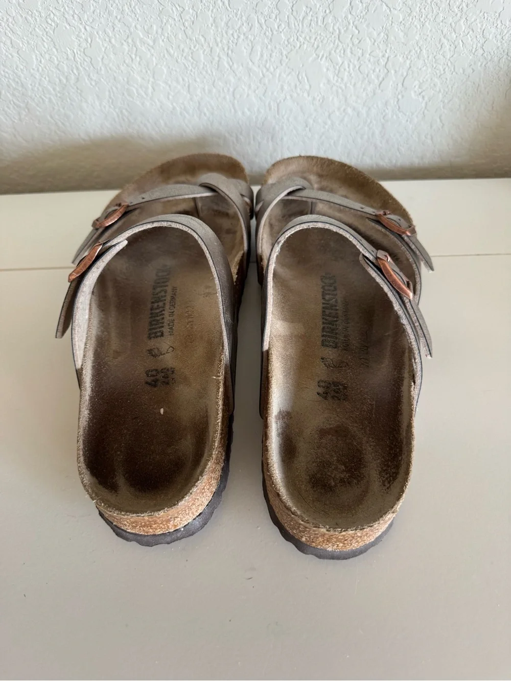 Birkenstock Mayari - Two-Strap Sandal in Metallic Taupe/Bronze/Gold
